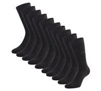 CINQUE Herren Socken, 10er Pack - Business-Socken, Baumwollmischung, Logo, einfarbig Anthrazit 39-42