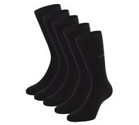 CINQUE Herren Socken, 5er Pack - Business-Socken, Baumwollmischung, Logo, einfarbig Schwarz 39-42