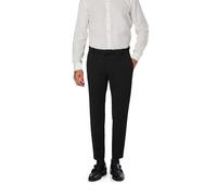 Anzughose CINQUE "CIJUNO-O", Herren, Gr. 50, N-Gr, schwarz (schwarz n), Web, Obermaterial: 52% Polyester, 21% Polyamid, 17% Viskose, 10% Elasthan, unifarben, casual, relaxed fit lang, Hosen, Jog-Pants