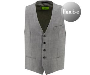 CINQUE Weste Herren Extra Slim Fit V-Ausschnitt Schurwoll-Stretch grau, 48