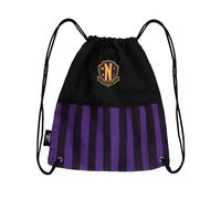 Cinrepelicas Mercredi Wednesday - Nevermore Academy Lila Kordelzug Tasche 34 * 34.5 cm - Offizielle Lizenz