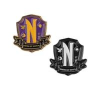 Cinrepelicas Wednesday - Nevermore Academy Pin - 2.6 * 2.6 * 0.2cm - Offizielle Lizenz