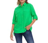 Hemdbluse CIPO & BAXX "WH123", Damen, Gr. L, grün, 100% Baumwolle, unifarben, regular fit normal, Manschette, Blusen Hemdbluse (34737637-L) grün