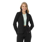 Cipo & Baxx Damen Jacke WJ204 Schwarz - Eleganter Blazer im Modernen Casual Look mit Reverskragen & Taschen - Vielseitig kombinierbar für Büro, Alltag & Freizeit - WJ204 Schwarz S