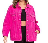 CIPO & BAXX® Jeansjacke in modernem Look, rot, M FUCHIA