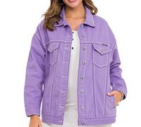 Jeansjacke CIPO & BAXX Gr. XL, lila Damen Jacken Jeansjacken in modernem Look (39432621-XL)
