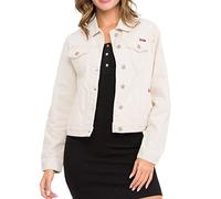 Cipo & Baxx Damen Jeansjacke Oversize Lang Denim Frezeitjacke WJ212 Beige XL