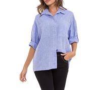 Cipo & Baxx Damen Hemd Bluse Langarm - Baumwolle & Leinen, Klassisch, Elegant & Casual, Uni Farben