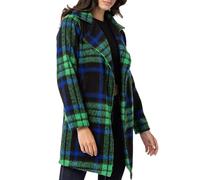 Cipo & Baxx Damen Jacke Mantel Kariert Übergangs-Freizeitjacke WJ220 Grün L