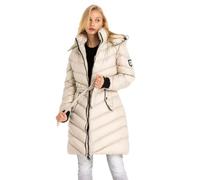 Winterjacke CIPO & BAXX "Jacken", Damen, Gr. M, beige, 100% Polyester, unifarben, regular fit normal, Jacken Winterjacke, mit abnehmbarer Kapuze, WM135 (22040121-M) beige