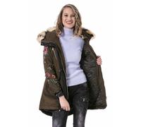 Cipo & Baxx Damen Outdoorjacke Freizeit Jacke Parka Lang Kunstfellkapuze Übergangsjacke