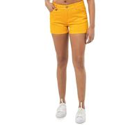 Cipo & Baxx Damen Shorts - Sommerliche Jeans-Shorts mit Stretch und hohem Baumwollanteil (DE/NL/SE/PL, Numerisch, 32, Regular, Regular, Mustard)