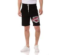 Stoffhose CIPO & BAXX "Hose", Herren, Gr. L, US-Größen, schwarz, 72% Baumwolle, 22% Polyester, 6% Elasthan, bedruckt, regular fit kniefrei, Hosen Stoffhose, mit Bein-Print (19431310-L) schwarz