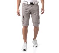 Cipo & Baxx Herren Capri Hose - Stylische 3/4-Hose mit Stretch für Sommer & Freizeit (DE/NL/SE/PL, Numerisch, 32, Regular, Regular, Grey)