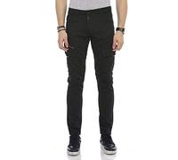 Cargojeans CIPO & BAXX "Jeans", Herren, Gr. 32, Länge 32, schwarz, 98% Baumwolle;2% Elasthan, unifarben, regular fit lang, Jeans, mit schrägen Cargotaschen, CD566 (77400713-32) schwarz