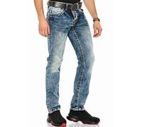 Cipo & Baxx Herren CD148 Herren Bequeme Jeans mit Kontrastnähten in Straight Fit