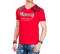 Cipo&Baxx Herren Herren T-Shirt mit Foil-Print (Large, Rot)