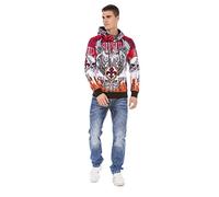 Kapuzenpullover CIPO & BAXX "Sweatshirts", Herren, Gr. S, rot, 50% Baumwolle, 50% Polyester, bedruckt, regular fit, Pullover Kapuzenpullover, mit coolem Print (48703909-S) rot