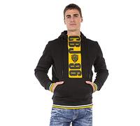 Kapuzenpullover CIPO & BAXX "Sweatshirts", Herren, Gr. M, schwarz, Jersey, 70% Baumwolle, 30% Polyester, bedruckt, regular fit, Pullover Kapuzenpullover, mit Markenprint (95811700-M) schwarz