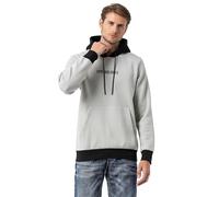 Kapuzenpullover CIPO & BAXX "Sweatshirts", Herren, Gr. XL, grau, 70% Baumwolle;30% Polyester, casual, regular fit, Langarm, Pullover, im Kontrast-Look (75484927-XL) grau