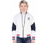 Cipo & Baxx Herren Jacke CJ164 Weiß - Leichte Bomberjacke im Modernen Casual Streetwear Stil mit Reißverschluss, Taschen & Rippbündchen - Übergangsjacke für Alltag, Freizeit & Party CJ164 Weiß XL
