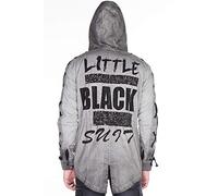 Cipo & Baxx Herren Jacke Übergangsjacke Kapuze Used Look Windbreaker mit Backdetail ausgefallene Winterjacke Design Gr.XXL Anthracite