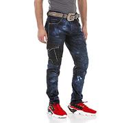 Straight-Jeans CIPO & BAXX "Jeans", Herren, Gr. 40, Länge 32, blau, 98% Baumwolle, 2% Elasthan, unifarben, figurumspielend lang, Jeans Straight-Jeans, in Straight-Fit (46044044-40) blau