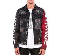 Cipo & Baxx Herren Jeans Jacke Denim Jacket Übergangsjacke Jeansjacke Schwarz L