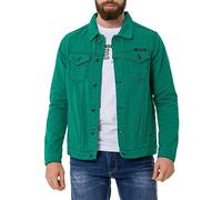 Cipo & Baxx Herren Jeansjacke CJ289 Grün - Denimjacke im Casual Streetwear Stil mit Knöpfen & Brusttaschen - Übergangsjacke für Alltag & Freizeit - CJ289 Grün XXL