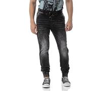 Cipo & Baxx Herren Joggerhose | Sportlich & Streetwear mit Cargotaschen & Stretch | Sporthose Gummi Freizeithose