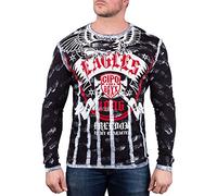Cipo & Baxx Herren Longsleeve Extravagant mit UK-Charme | Langarm-Shirt, besonders auffälliger Style, modischer Look für Freizeit, Alltag und Clubwear