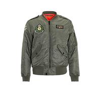 Bomberjacke CIPO & BAXX "Jacke", Herren, Gr. M, grün, 100% Nylon, unifarben, Basic, regular fit normal, Jacken Bomberjacke, in Regular-Fit, CM-133 (94804151-M) grün