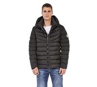 Winterjacke CIPO & BAXX "CM185", Herren, Gr. M, schwarz, 100% Polyester, unifarben, regular fit normal, Jacken Winterjacke, mit markanter Marken-Zipperleiste (82802860-M) schwarz