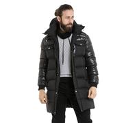 Winterjacke CIPO & BAXX "Jacke", Herren, Gr. L, schwarz, 100% Polyester, unifarben, regular fit normal, Jacken, mit Kapuze (16132967-L) schwarz