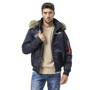 Cipo & Baxx Herren New Mantel Series - Stylische Winterjacke im modernen Design mit warmem Innenfutter, abnehmbarer Kapuze und funktionalen Details für kalte Tage