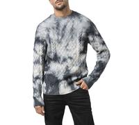 Strickpullover CIPO & BAXX "CP287", Herren, Gr. XXL, anthrazit, 100% Baumwolle, gemustert, regular fit, Rundhals, Rippstrickbündchen, Pullover Strickpullover, mit lassischem Zopfmuster (91497235-XXL)