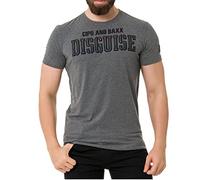 Cipo & Baxx Herren Prägedruck Print T-Shirt Kurzarm CT737 AnthrazitXL