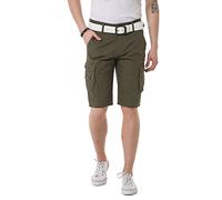 Cipo & Baxx Herren Shorts Bermuda Capri Cargohose Premium Kurze Hose Pants CK265 Khaki W33