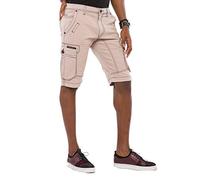Cipo & Baxx Herren Shorts Capri Bermuda Kurze Hose Jeansshorts Cargotaschen Denim CK188 Beige W33