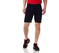 Stoffhose CIPO & BAXX "Shorts", Herren, Gr. 33, Normalgrößen, blau (navyblau), 97% Baumwolle, 3% Elasthan, unifarben, regular fit knielang, Hosen Stoffhose, im unifarbenen Look (46505303-33) navyblau