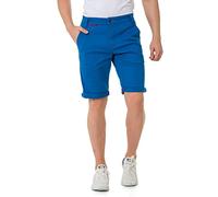 Stoffhose CIPO & BAXX "Shorts", Herren, Gr. 42, Normalgrößen, blau (saxeblau), 97% Baumwolle, 3% Elasthan, unifarben, regular fit knielang, Hosen Stoffhose, im unifarbenen Look (83810747-42) saxeblau