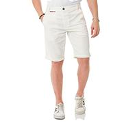 Stoffhose CIPO & BAXX "Shorts", Herren, Gr. 32, Normalgrößen, weiß, 97% Baumwolle;3% Elasthan, unifarben, regular fit knielang, Hosen, im unifarbenen Look (92968440-32) weiß