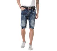 Cipo & Baxx Herren Shorts Kurze Hose Bermuda Denim Jeanshose Freizeitshorts CK268 Blau W31