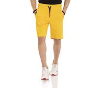 Stoffhose CIPO & BAXX "Shorts", Herren, Gr. S, US-Größen, gelb, 80% Baumwolle, 15% Polyester, 5% Elasthan, unifarben, regular fit knieumspielend, Hosen Stoffhose, elastischer Bund mit Kordelzug (84794