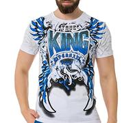 Cipo & Baxx Herren Sommer Shirt Freizeit Print Baumwolle T-Shirt CT763 Weiß XL