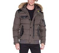 Cipo & Baxx Herren Steppjacke Winterjacke Jacke Kapuzenjacke Parka Mantel Winter Jacke Khaki M