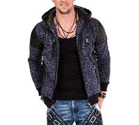 Cipo & Baxx Herren Sweatjacke Hoodie Series - Stylischer Pullover im Modernen Casual Streetwear Stil mit Reißverschluss & Kapuze für Alltag Freizeit & Party