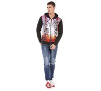 Sweatjacke CIPO & BAXX "Sweatjacken", Damen, Gr. M, schwarz, 70% Baumwolle, 30% Polyester, bedruckt, regular fit normal, Raglanärmel, Sweatjacken Sweatjacke, mit coolem Print (30434613-M) schwarz