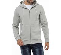Sweatjacke CIPO & BAXX "Jacken", Herren, Gr. XL, grau, 70% Baumwolle, 30% Polyester, unifarben, Basic, regular fit normal, Rippbündchen, Sweatjacken Sweatjacke, mit Kapuze, CL556 (78734003-XL) grau