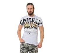 Cipo & Baxx Herren T-Shirt Freizeit Sommer T-Shirt CT714 White XL
